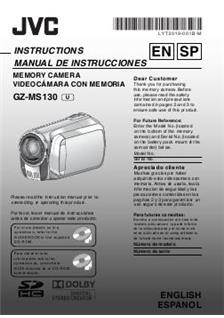 JVC GZ MS 130 manual. Camera Instructions.